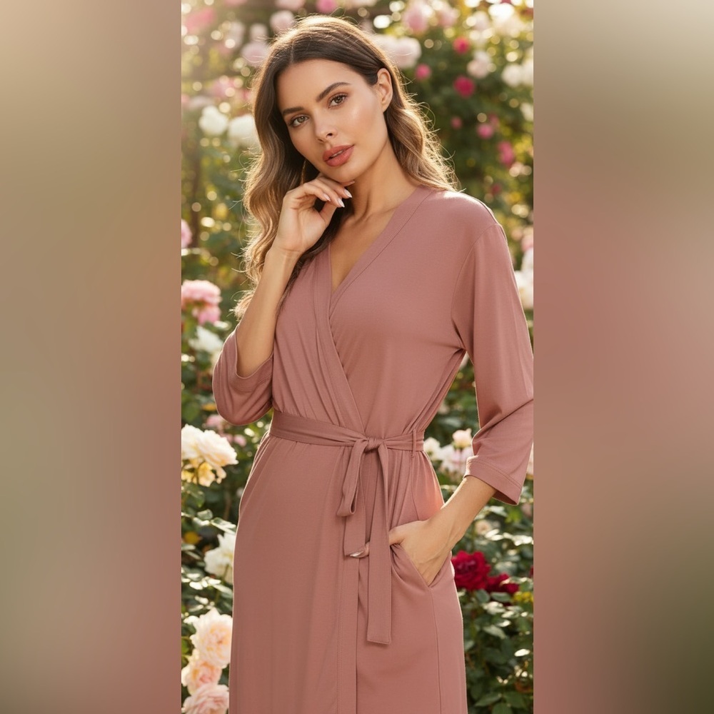 💎$3 WITH BUNDLE💎 Mauve Women's Robe *FLAWS - Picture 5 of 15